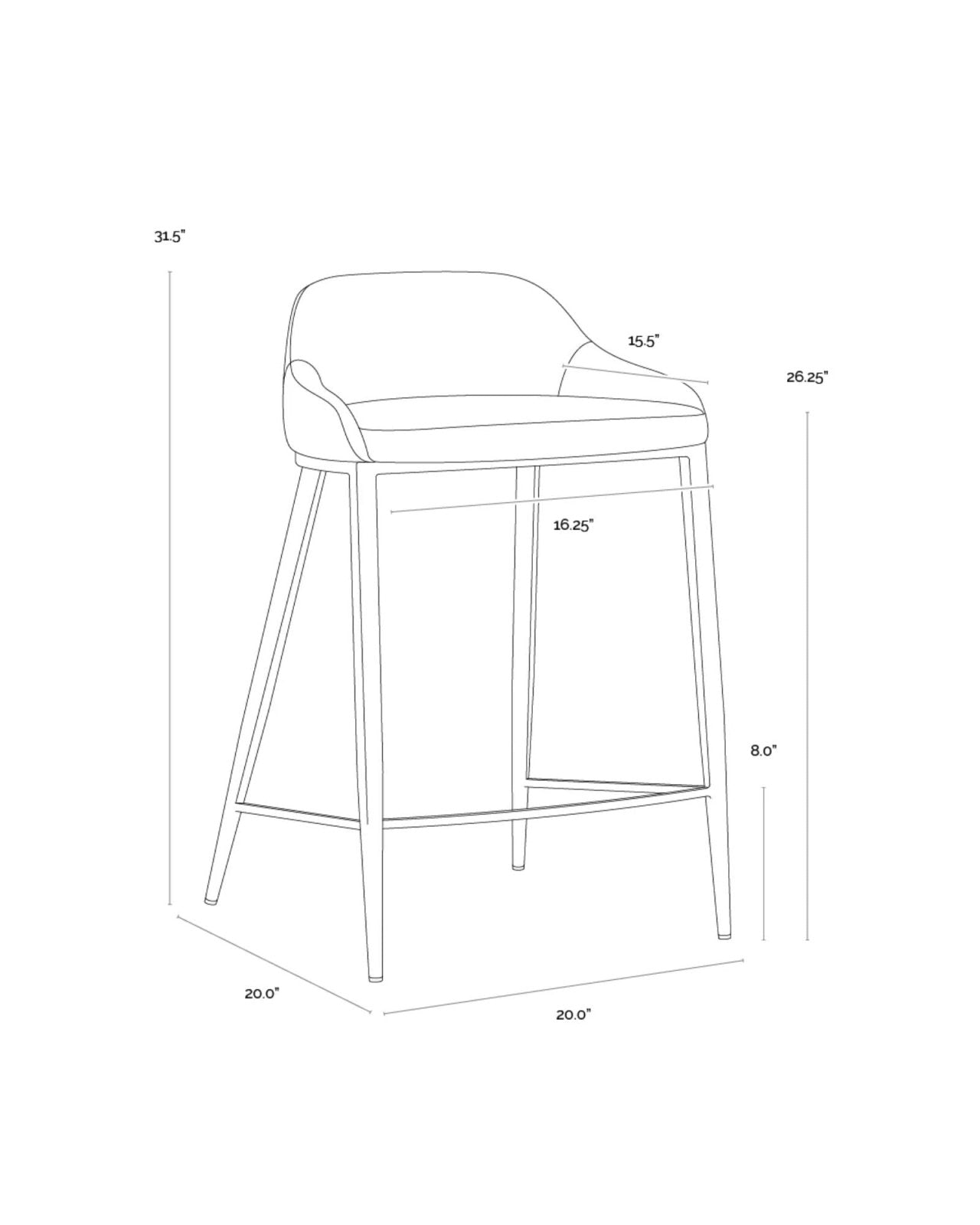 ASTRA COUNTER STOOL - IVANHOE PINE | Stonewaters