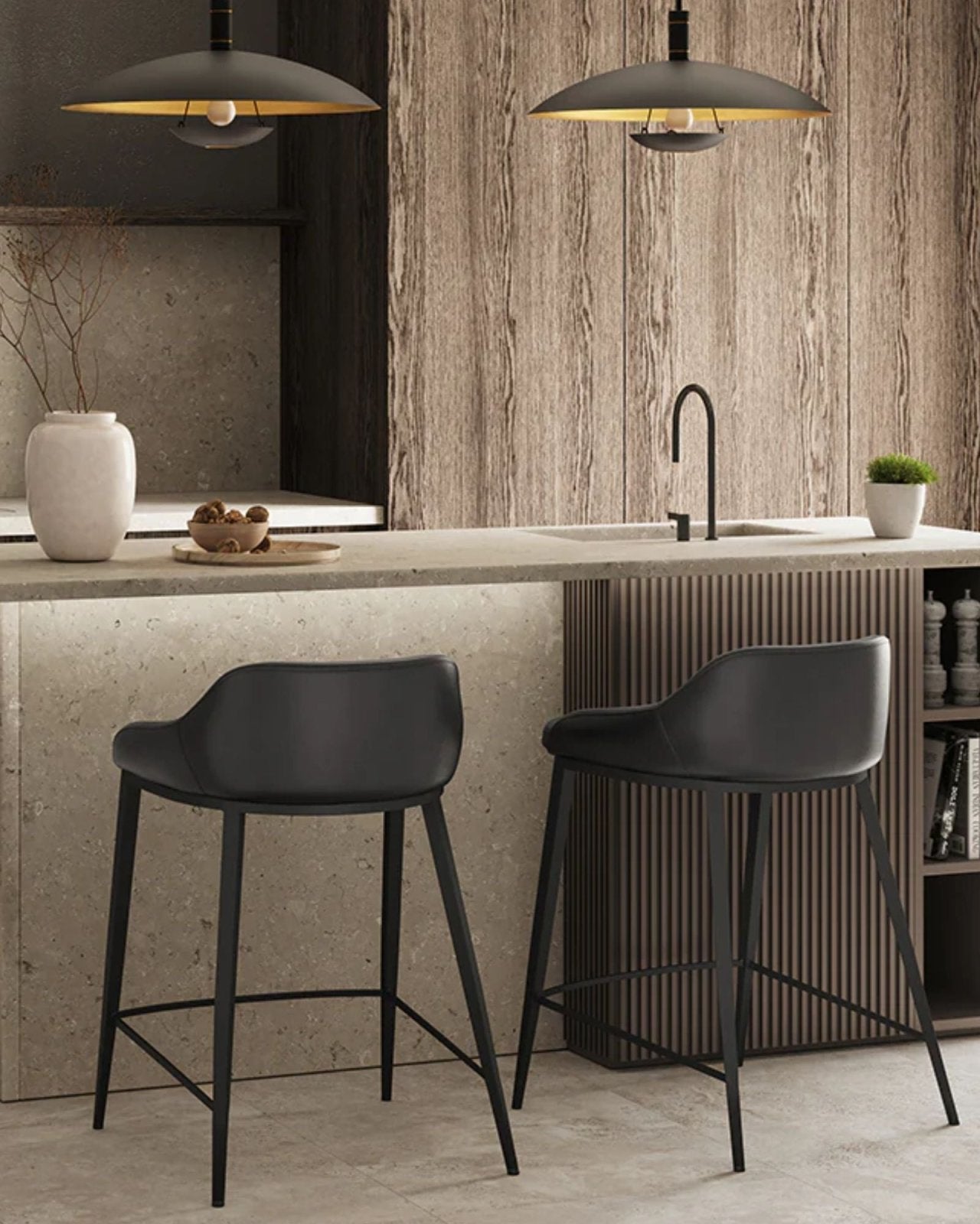 ASTRA COUNTER STOOL - NIGHTFALL BLACK | Stonewaters