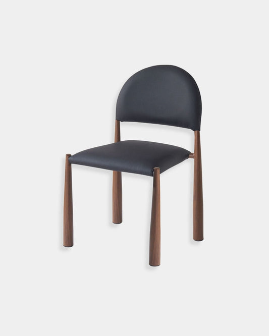 AUGGIE CHAIR SET OF 4 - BLACK AND WALNUT | Stonewaters
