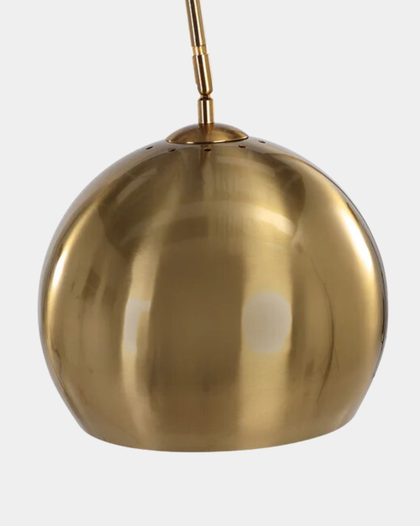 VERN FLOOR LAMP - WHITE AND BRASS