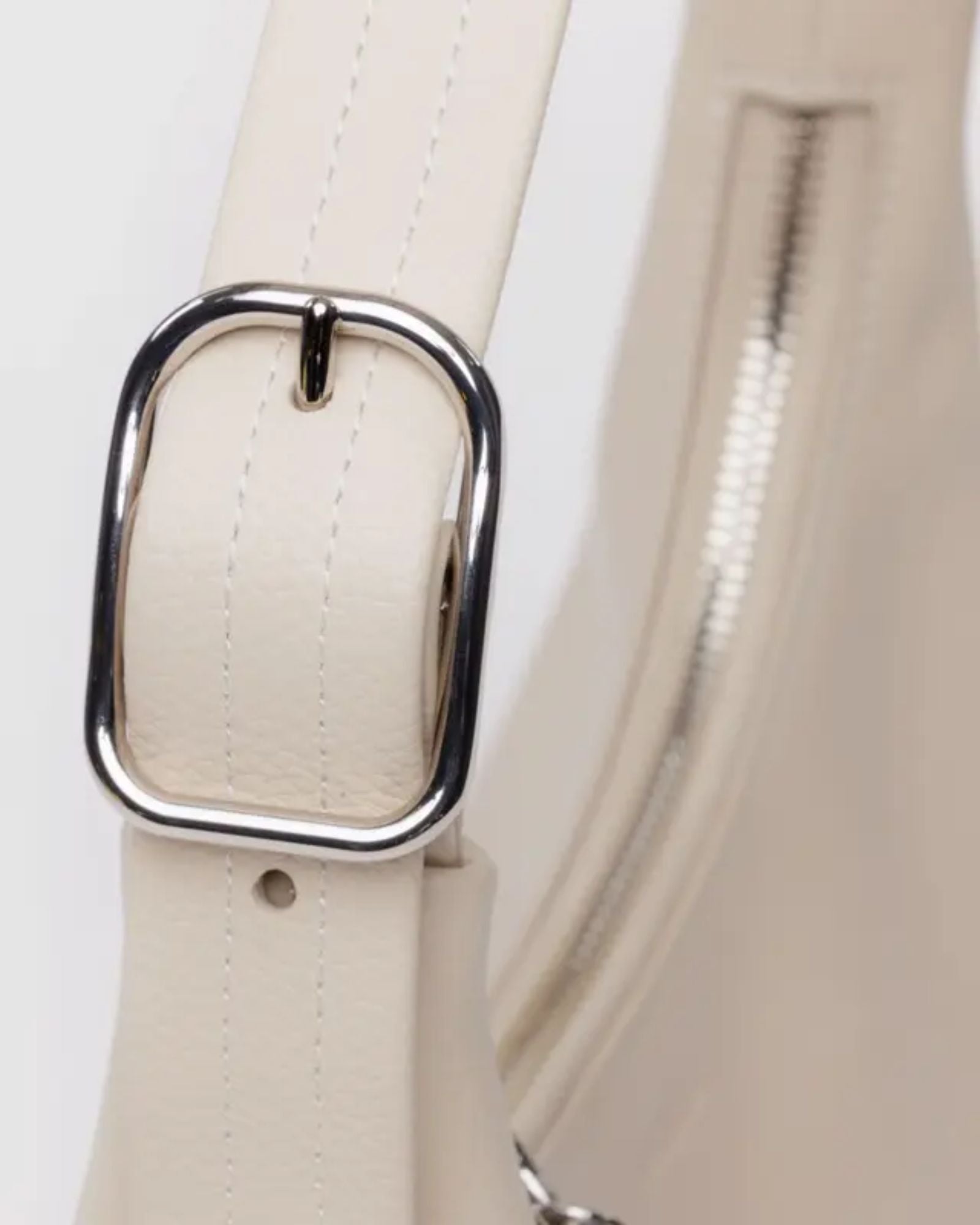 MINI RECYCLED LEATHER SHOULDER BAG - STONE
