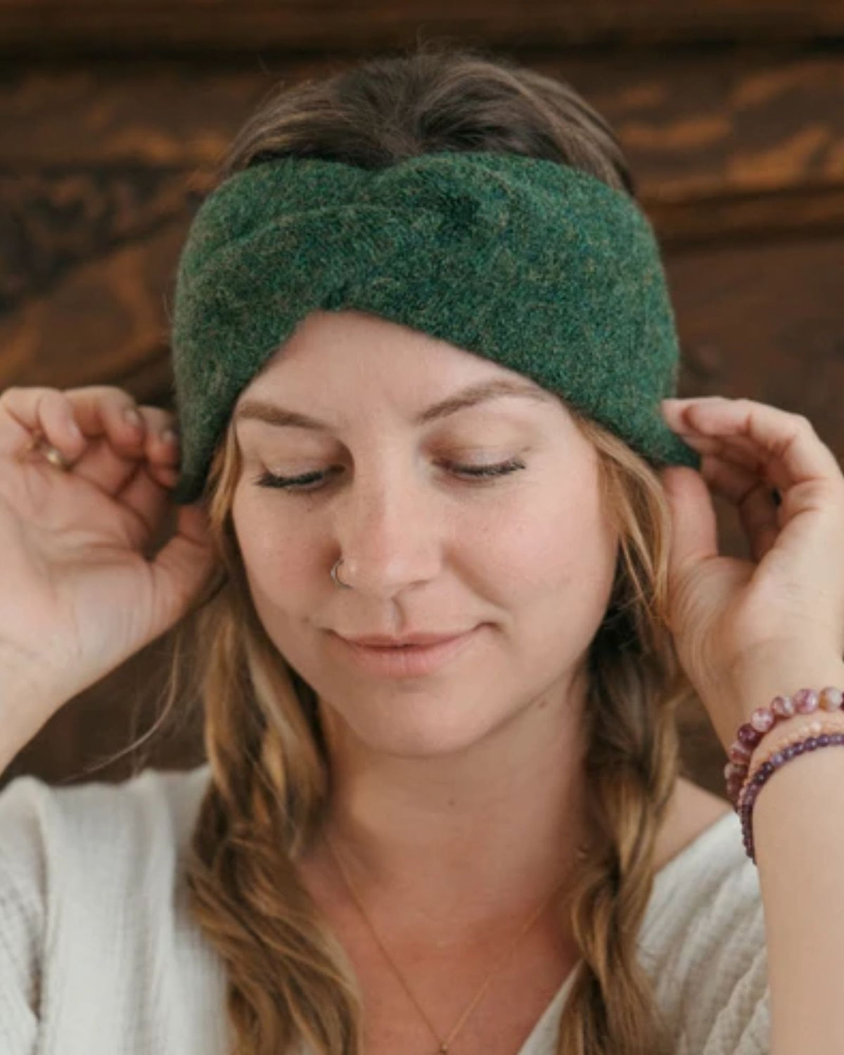 TWISTED ALPACA HEADBAND - WOODLAND