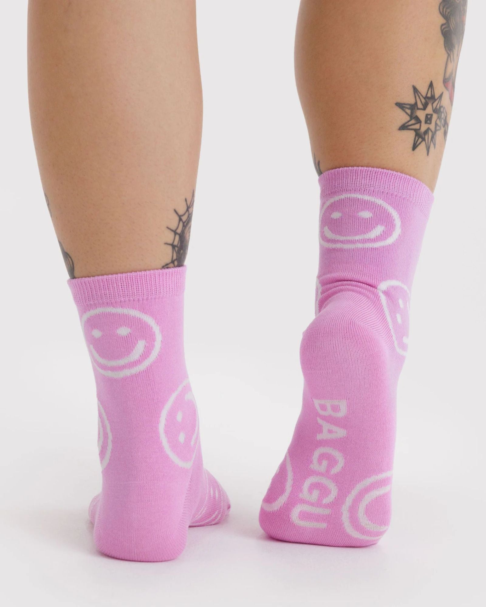 CREW SOCK - PINK HAPPY