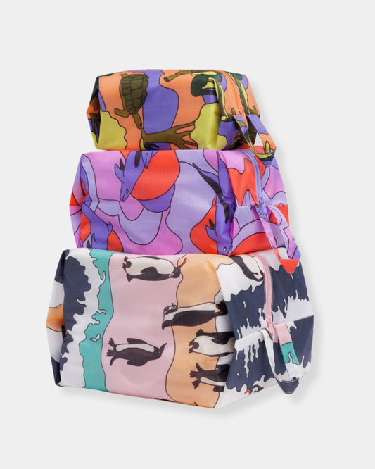 3D ZIP SET - VACATION ANIMALS