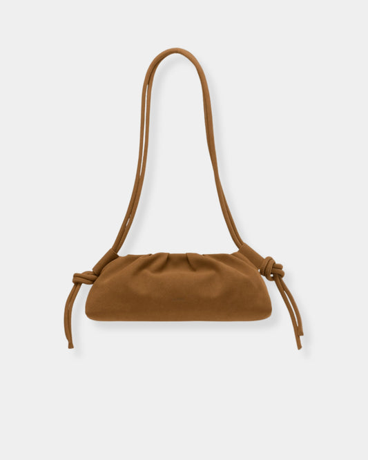 DUMPLING BAG - SUEDE BROWN