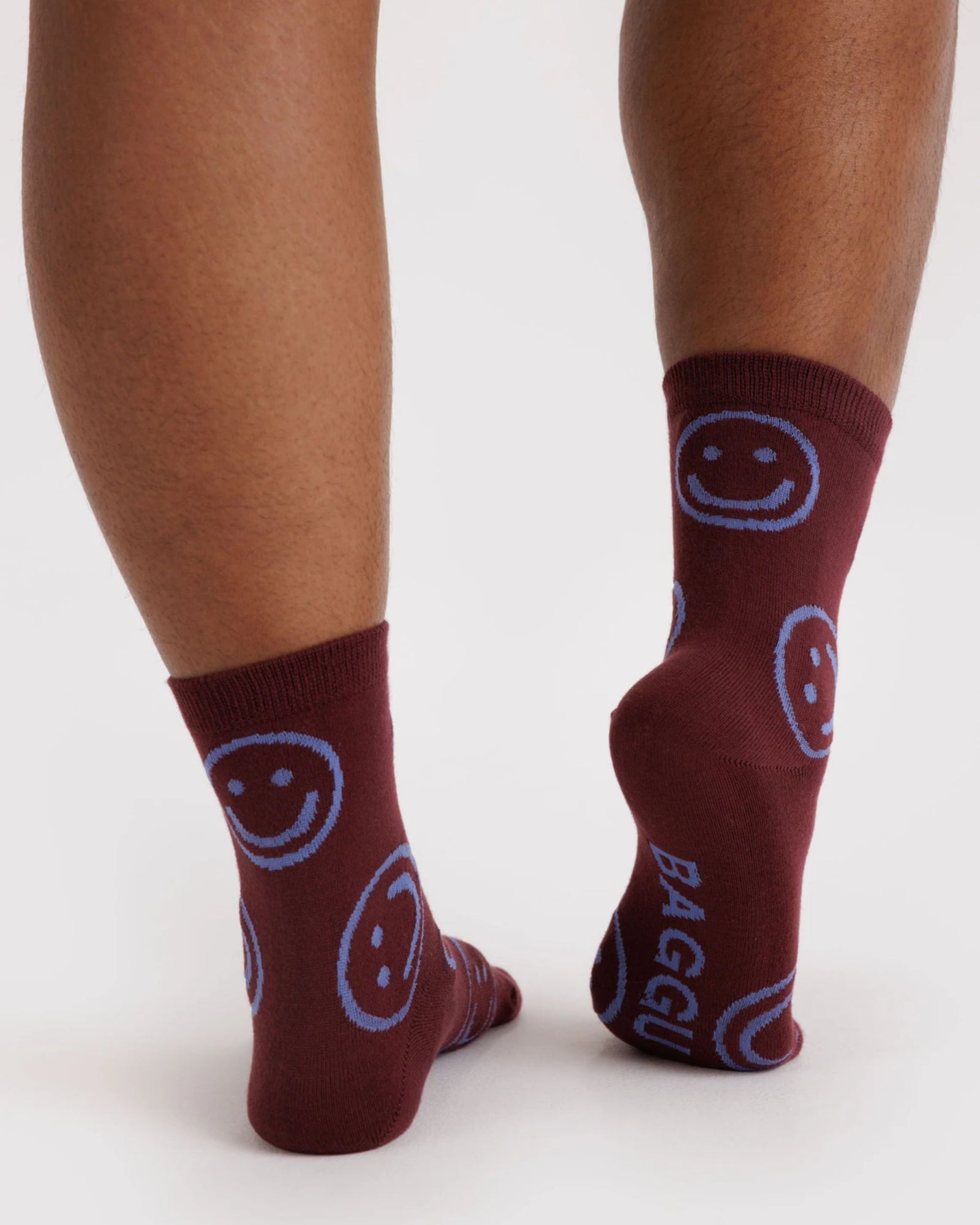 CREW SOCK - MAHOGANY HAPPY