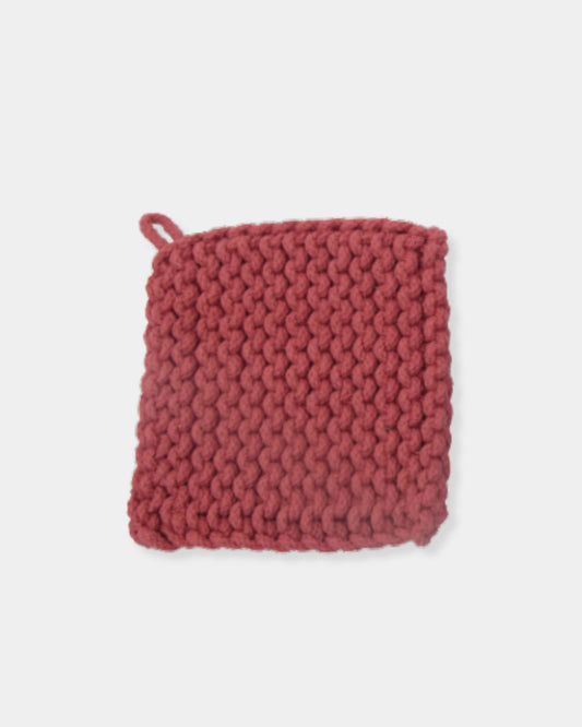 RED CROCHETED POT HOLDER
