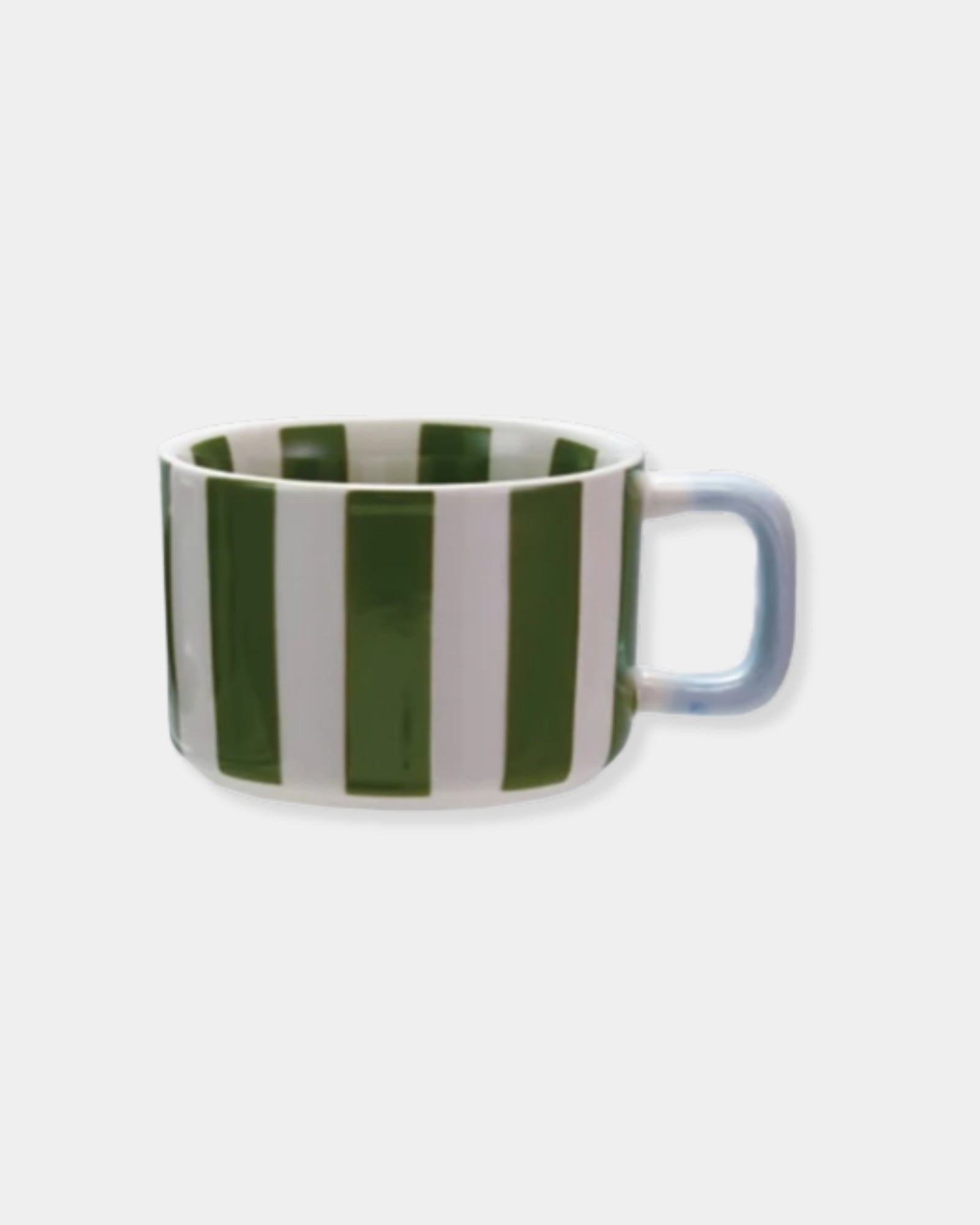 GREEN STRIPE STONEWARE - 14oz MUG