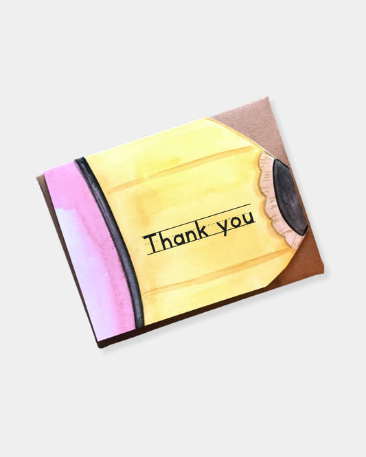 PENCIL THANK YOU - CARD