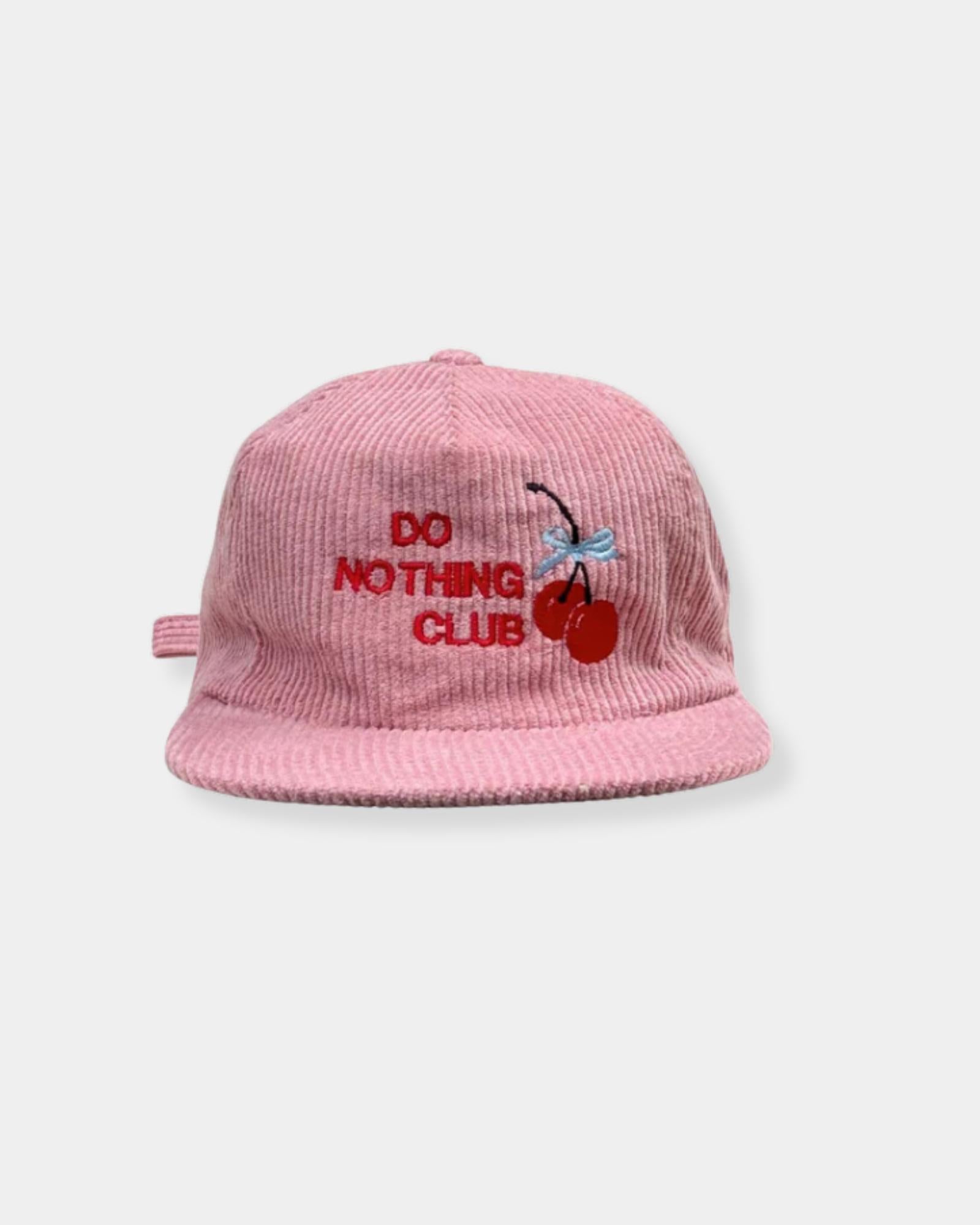 DO NOTHING CORDUROY HAT - PINK