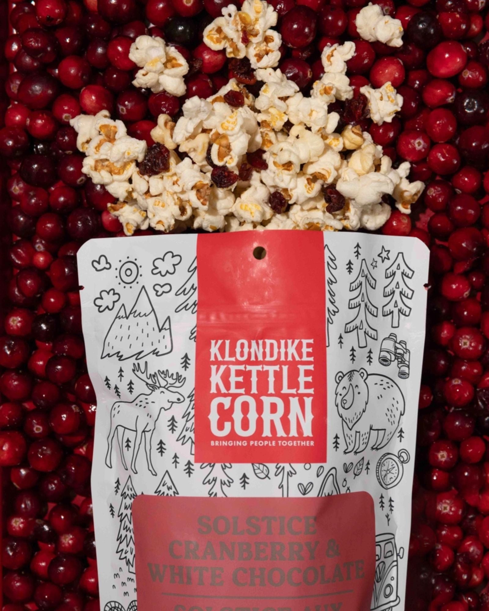 SOLSTICE CRANBERRY & WHITE CHOCOLATE POPCORN - 125g