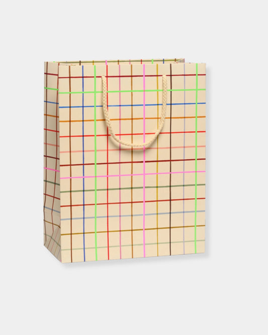 COLOUR GRID LARGE GIFT BAG