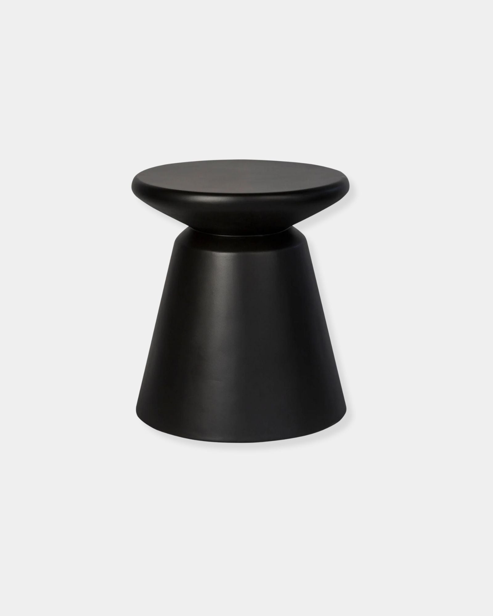 CONCRETE MINERAL SIDE TABLE - BLACK