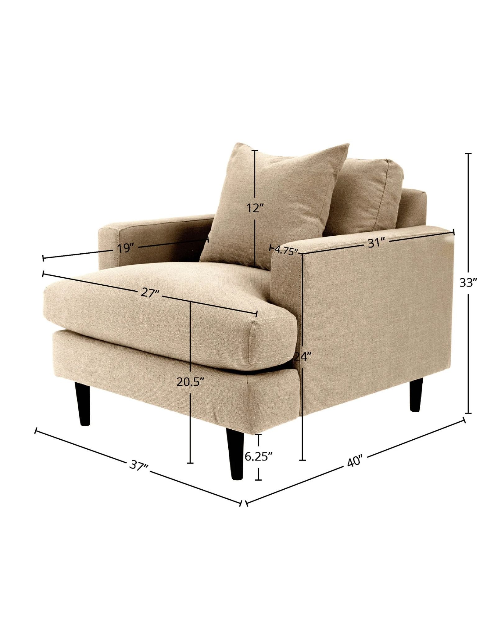 MARTHA CLUB CHAIR - BEACH TOAST