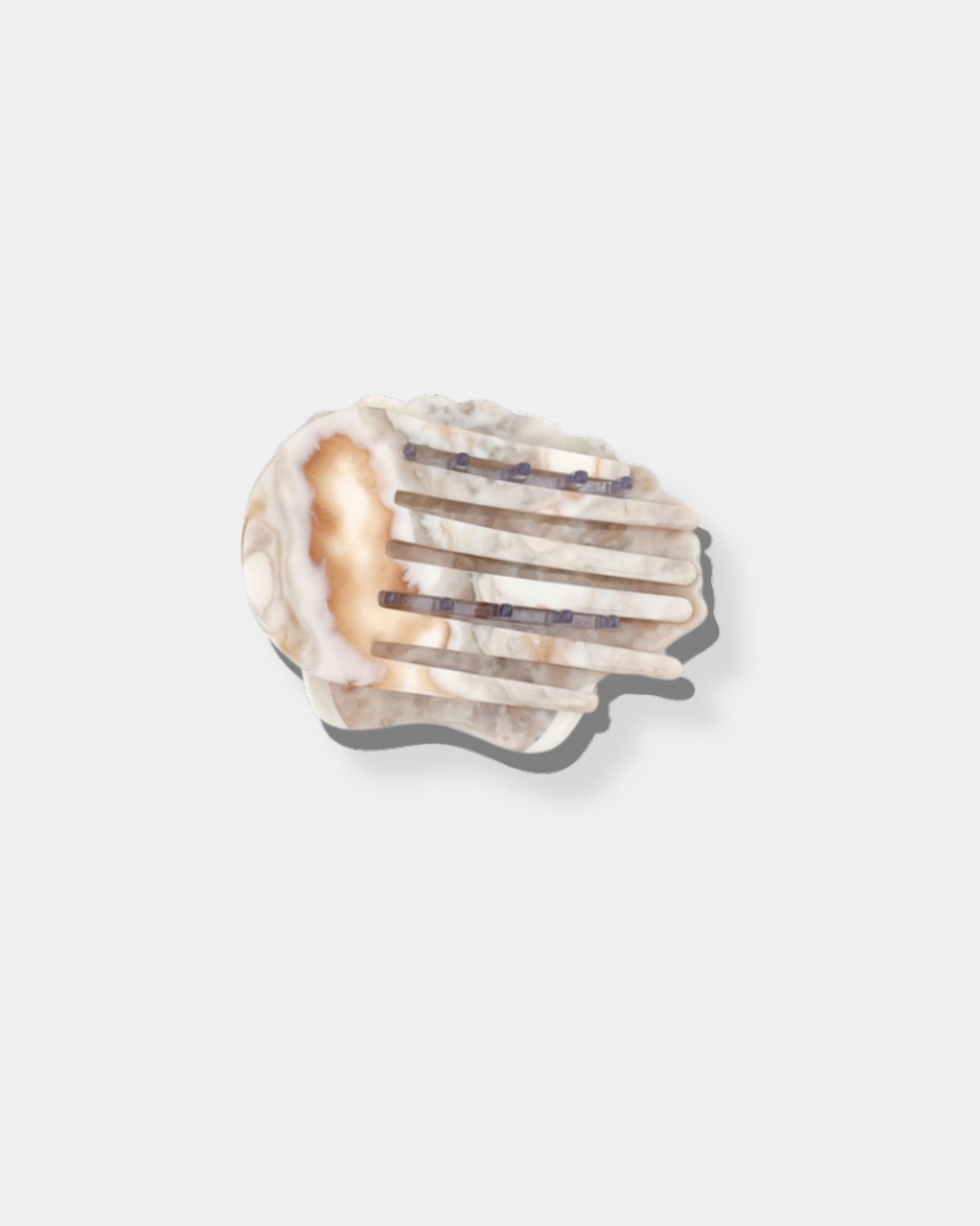 HAND-PAINTED SEASHELL LAY DOWN CLAW CLIP
