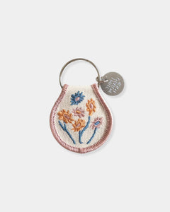 PINK FLORAL - PATCH KEYCHAIN