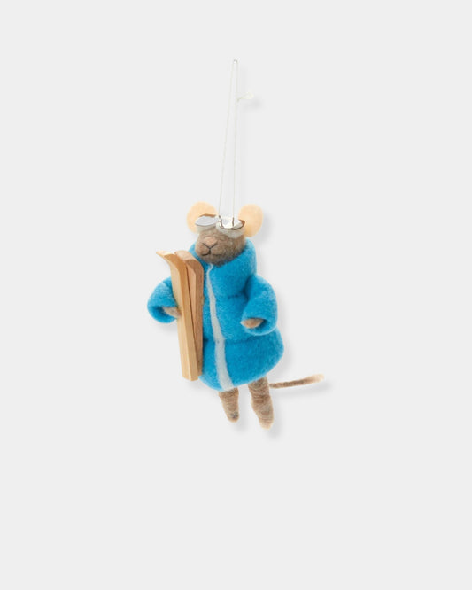 BLUE SKI MOUSE - ORNAMENT
