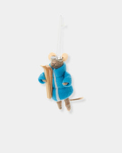 BLUE SKI MOUSE - ORNAMENT