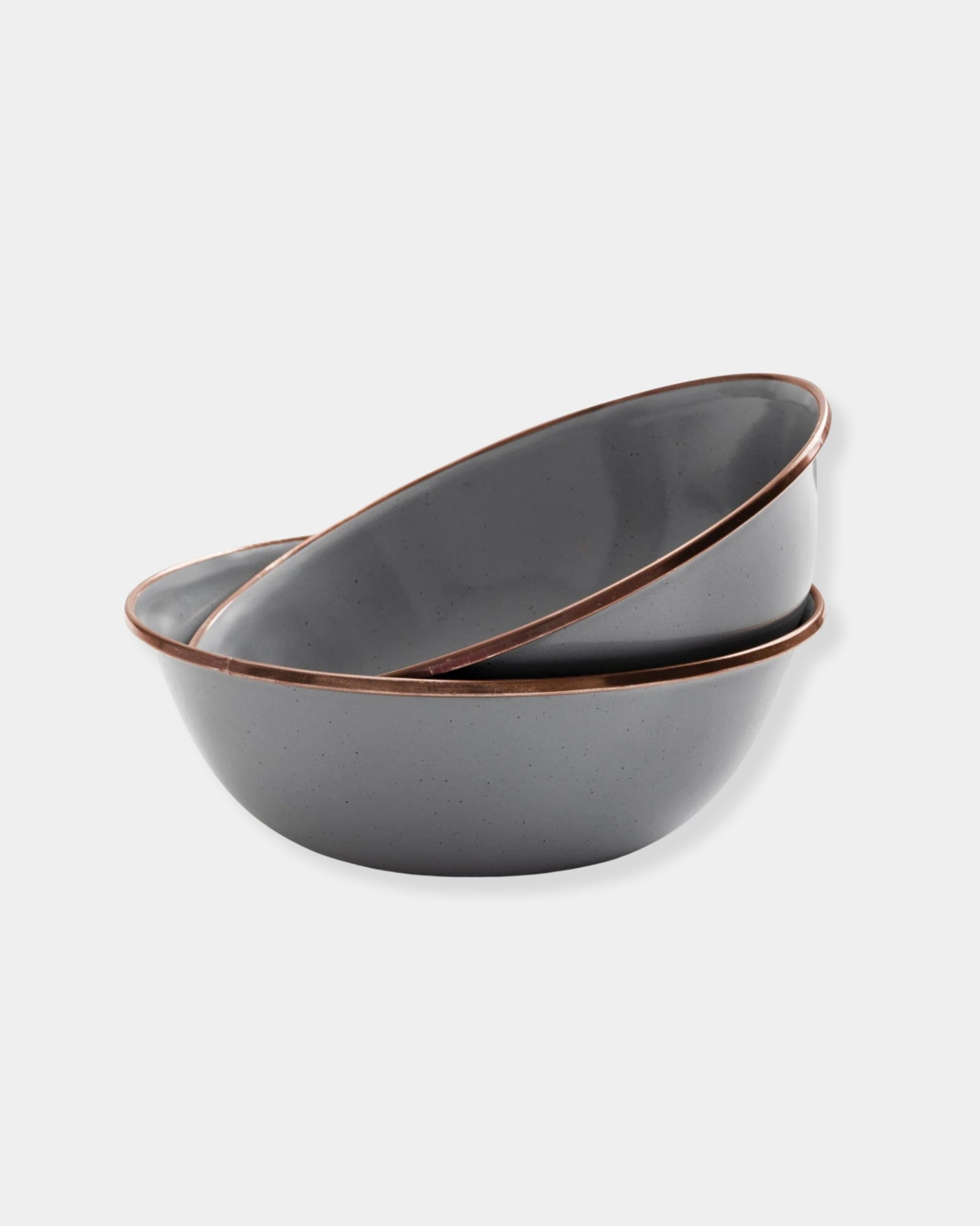 SLATE GREY ENAMEL BOWL - SET 2
