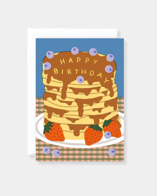 HAPPY BIRTHDAY PANCAKES - CARD