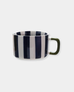 BLUE STRIPE STONEWARE - 14oz MUG