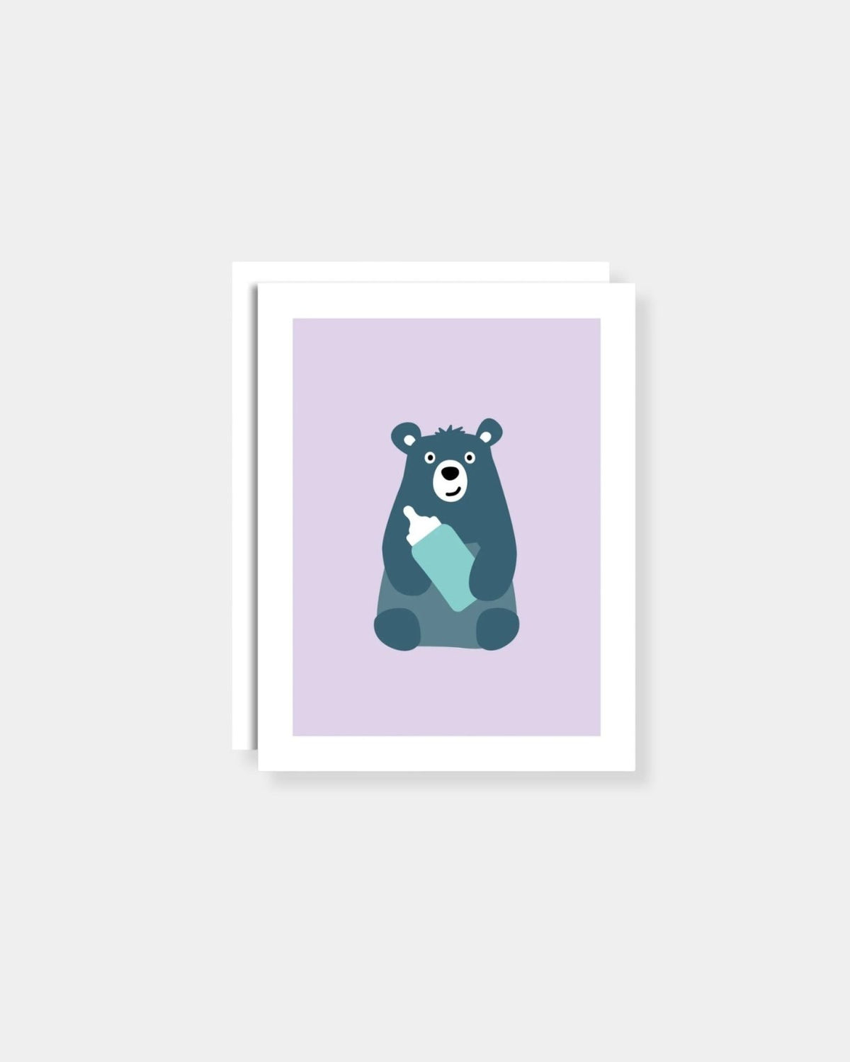 BEAR WITH BOTTLE - CARD | Stonewaters