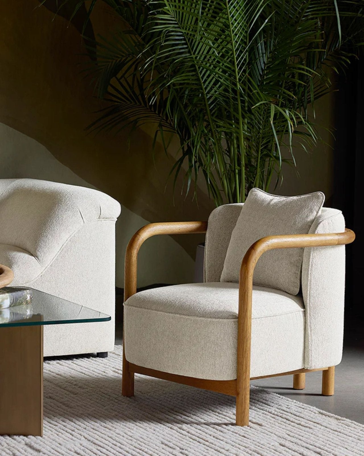 BEATRICE LOUNGE CHAIR - DOVE CREAM | Stonewaters