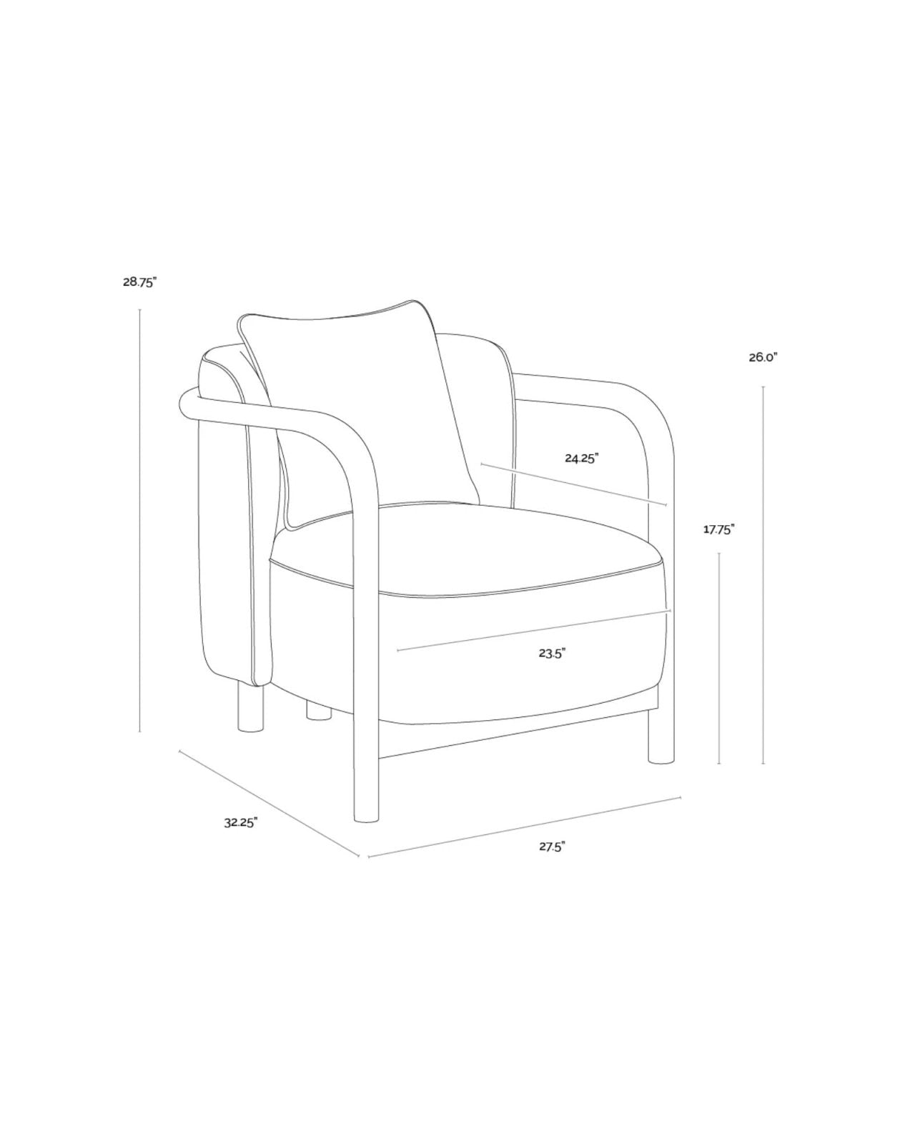 BEATRICE LOUNGE CHAIR - DOVE CREAM | Stonewaters