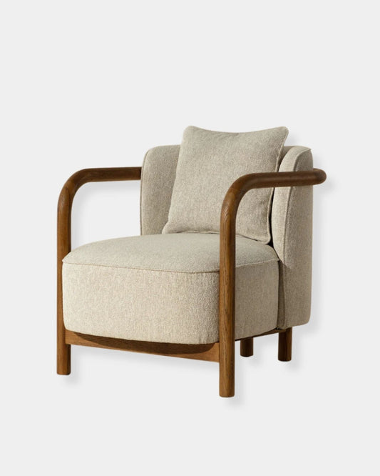BEATRICE LOUNGE CHAIR - DOVE CREAM | Stonewaters