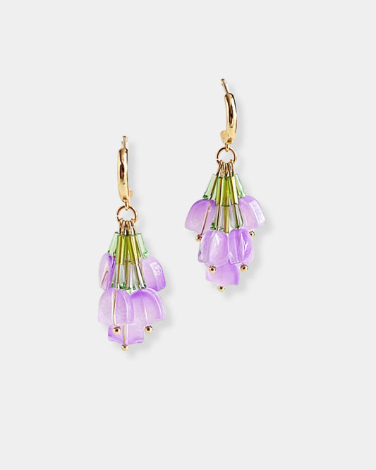 UPSIDE DOWN PURPLE TULIP - EARRINGS