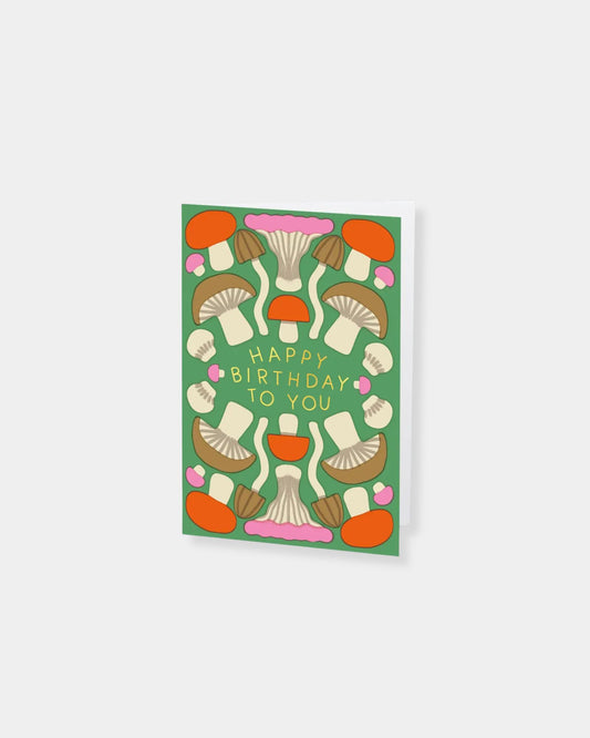 HAPPY BIRTHDAY MUSHROOMS - CARD