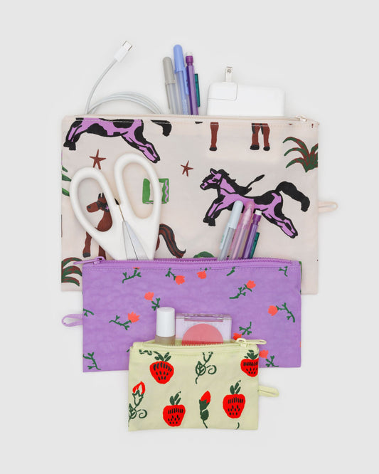 MEDIUM FLAT POUCH - PAINTED PRAIRIE