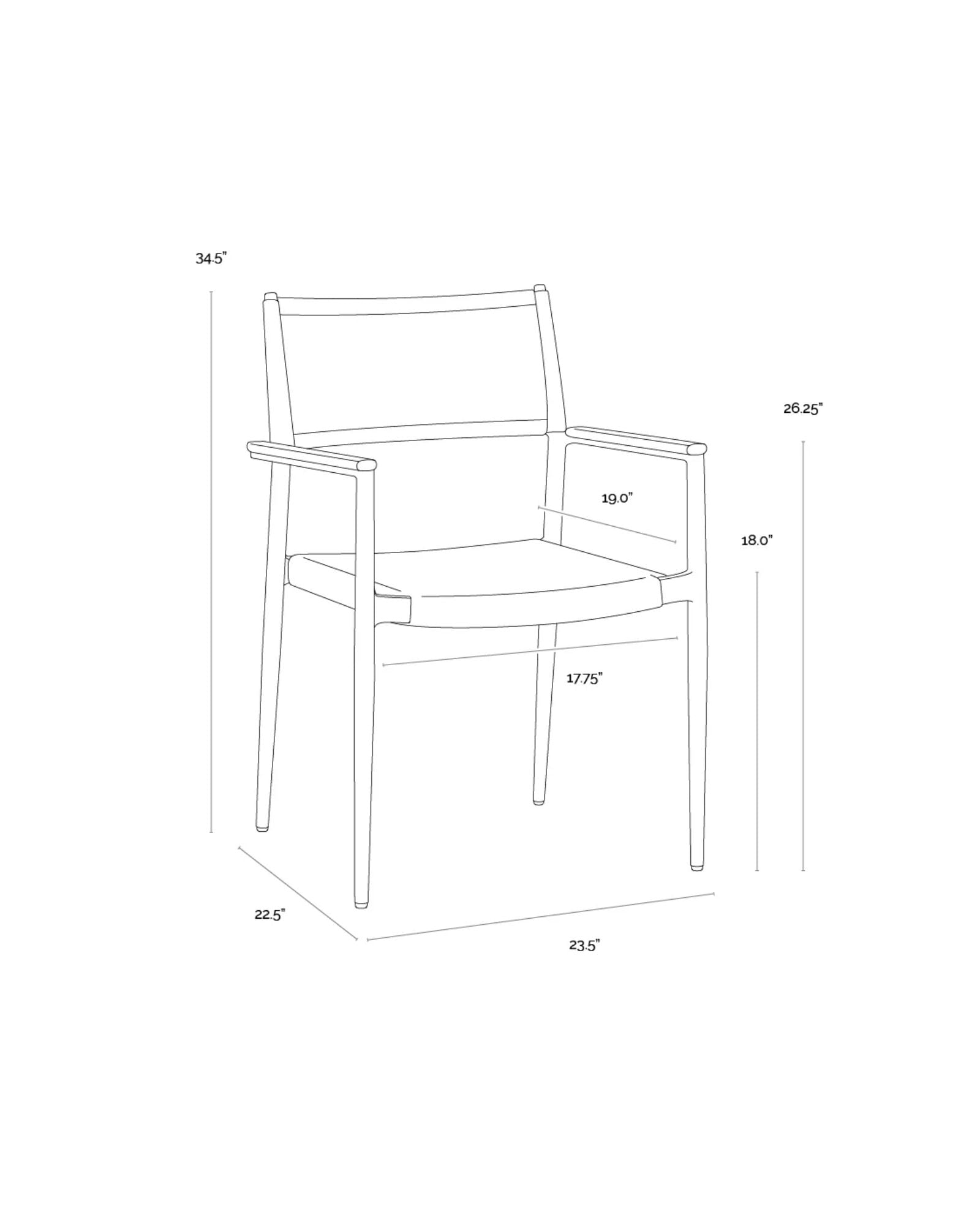 NAVA STACKABLE DINING CHAIR - BLACK