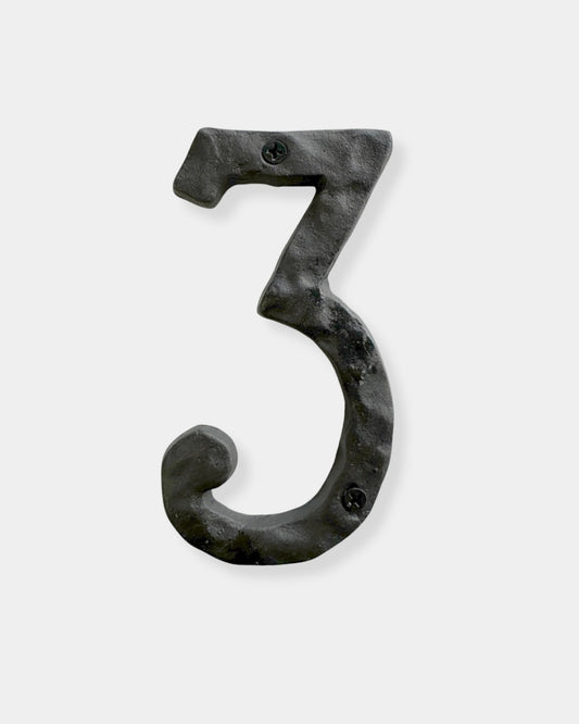 "3" CAST IRON HOUSE NUMBER