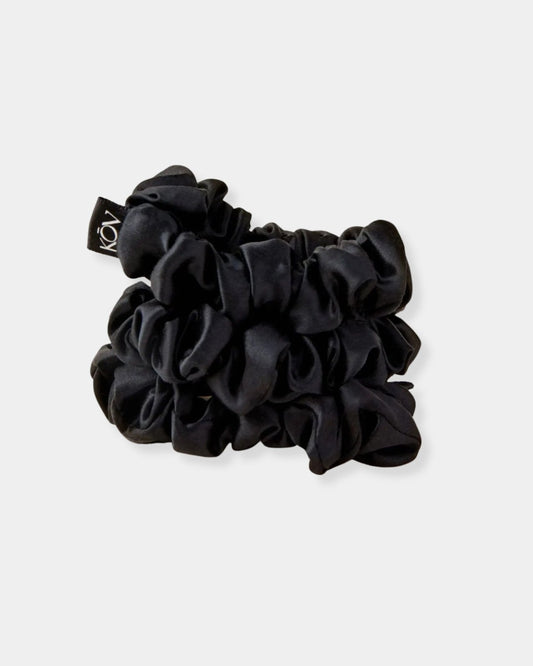 BLACK TRIO - SILK SCRUNCHIE BUNDLE | Stonewaters