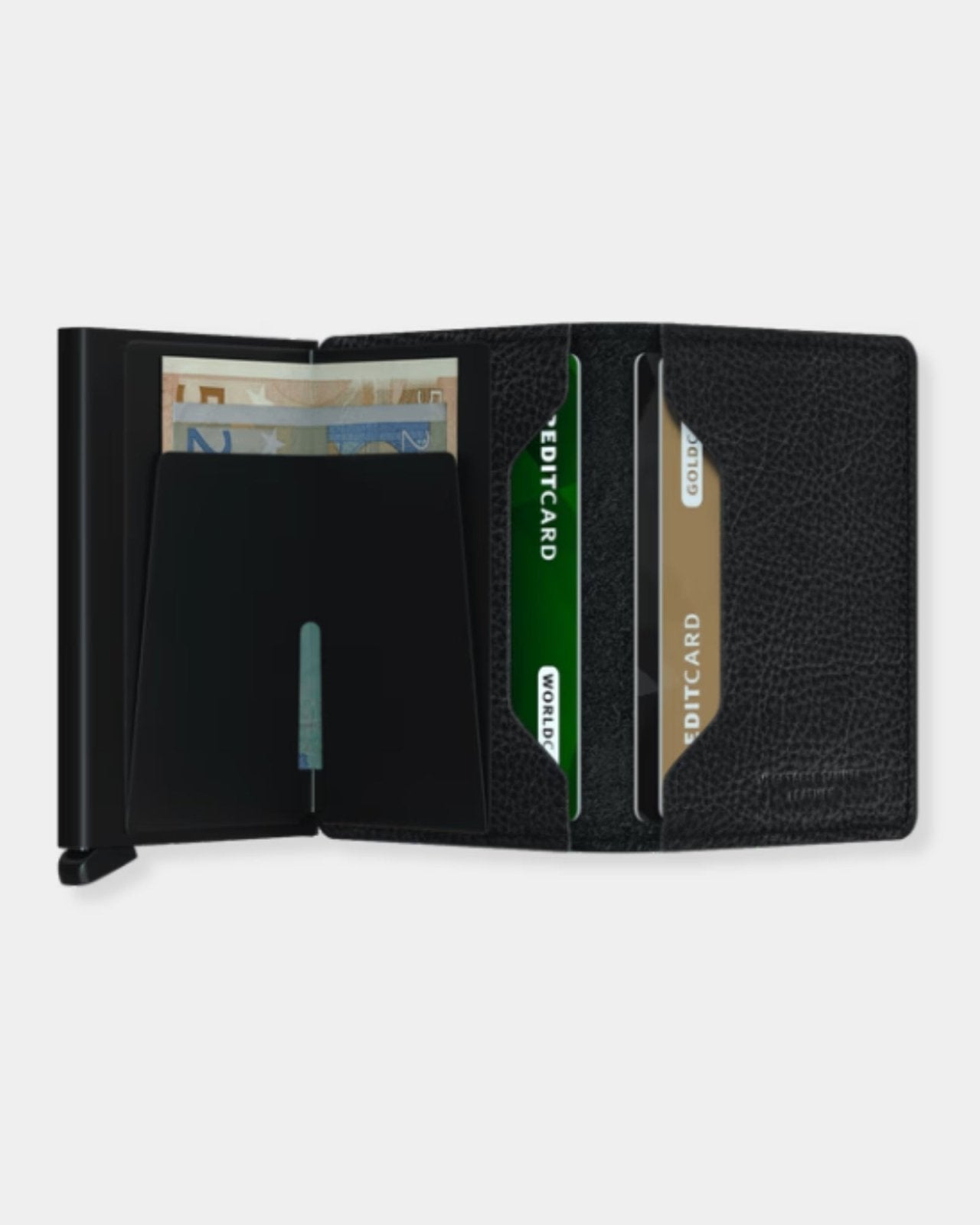 BLACK - VEG TANNED LEATHER SLIMWALLET | Stonewaters