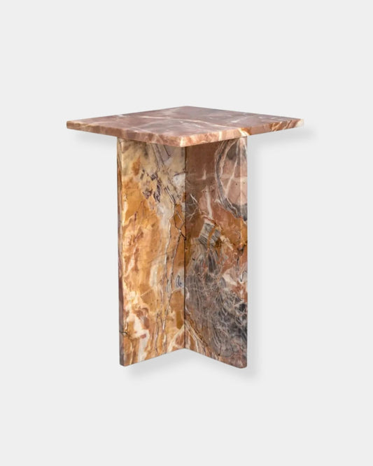BLAIR ACCENT TABLE - ORANGE LEVANTE MARBLE | Stonewaters