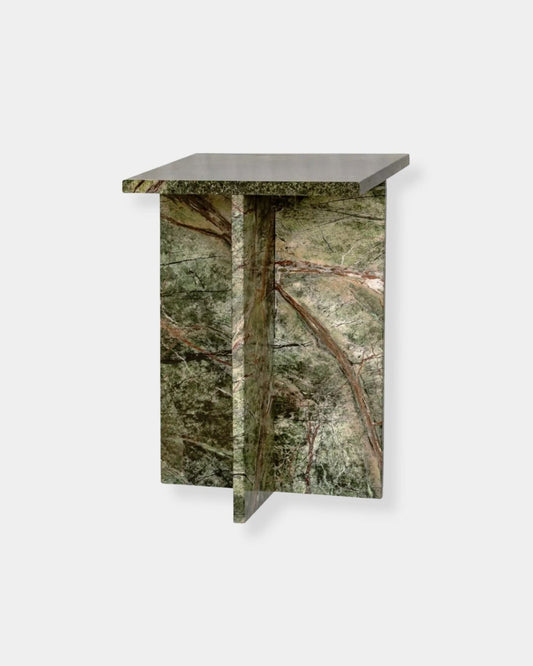 BLAIR ACCENT TABLE - RAINFOREST GREEN MARBLE | Stonewaters
