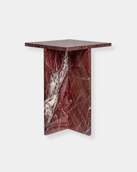 BLAIR ACCENT TABLE - ROSSO LEVANTO MARBLE | Stonewaters