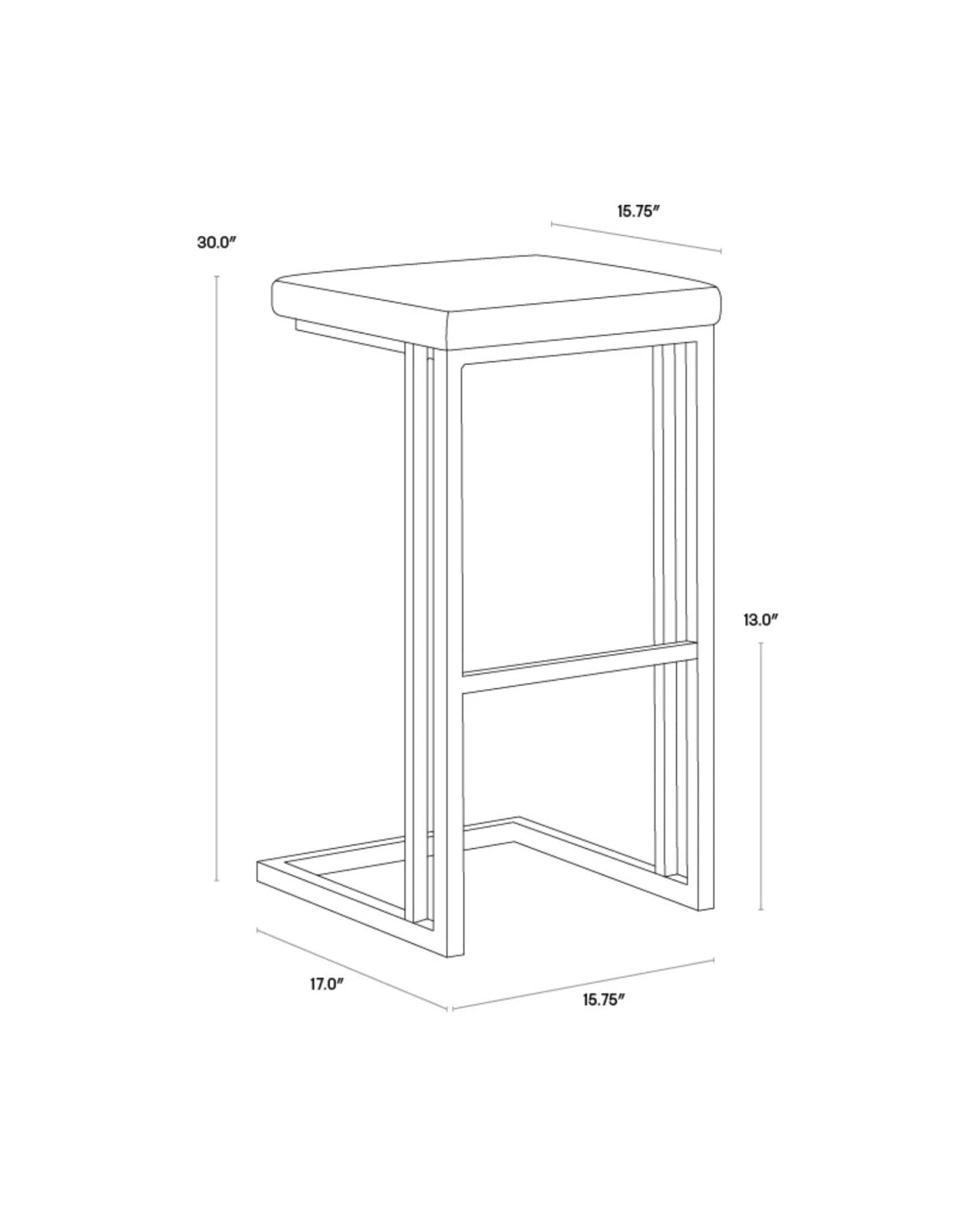 BOONE BAR STOOL - COGNAC | Stonewaters