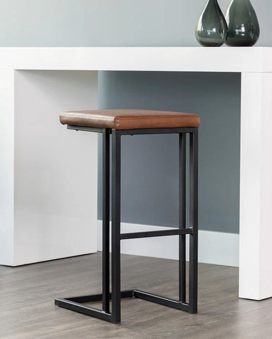 BOONE BAR STOOL - COGNAC | Stonewaters