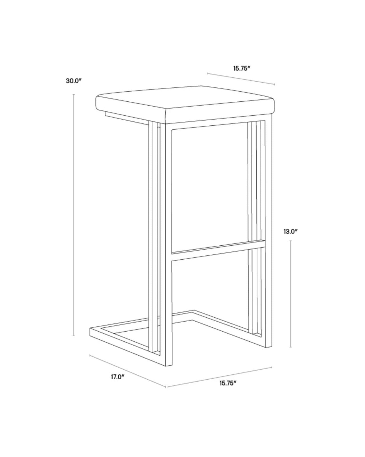 BOONE BAR STOOL - GREY | Stonewaters
