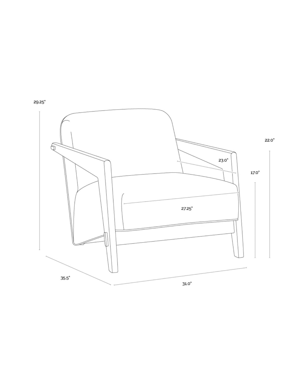 BOSCO LOUNGE CHAIR - OPERA NORI | Stonewaters