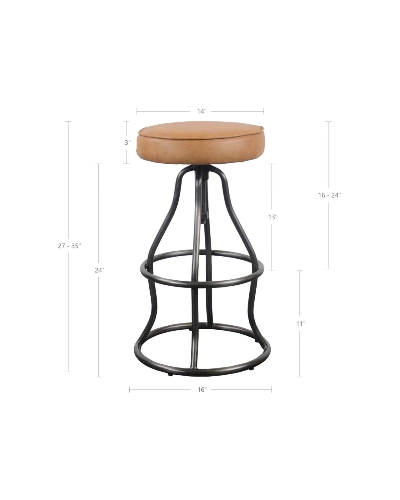 BOWIE STOOL - COGNAC | Stonewaters