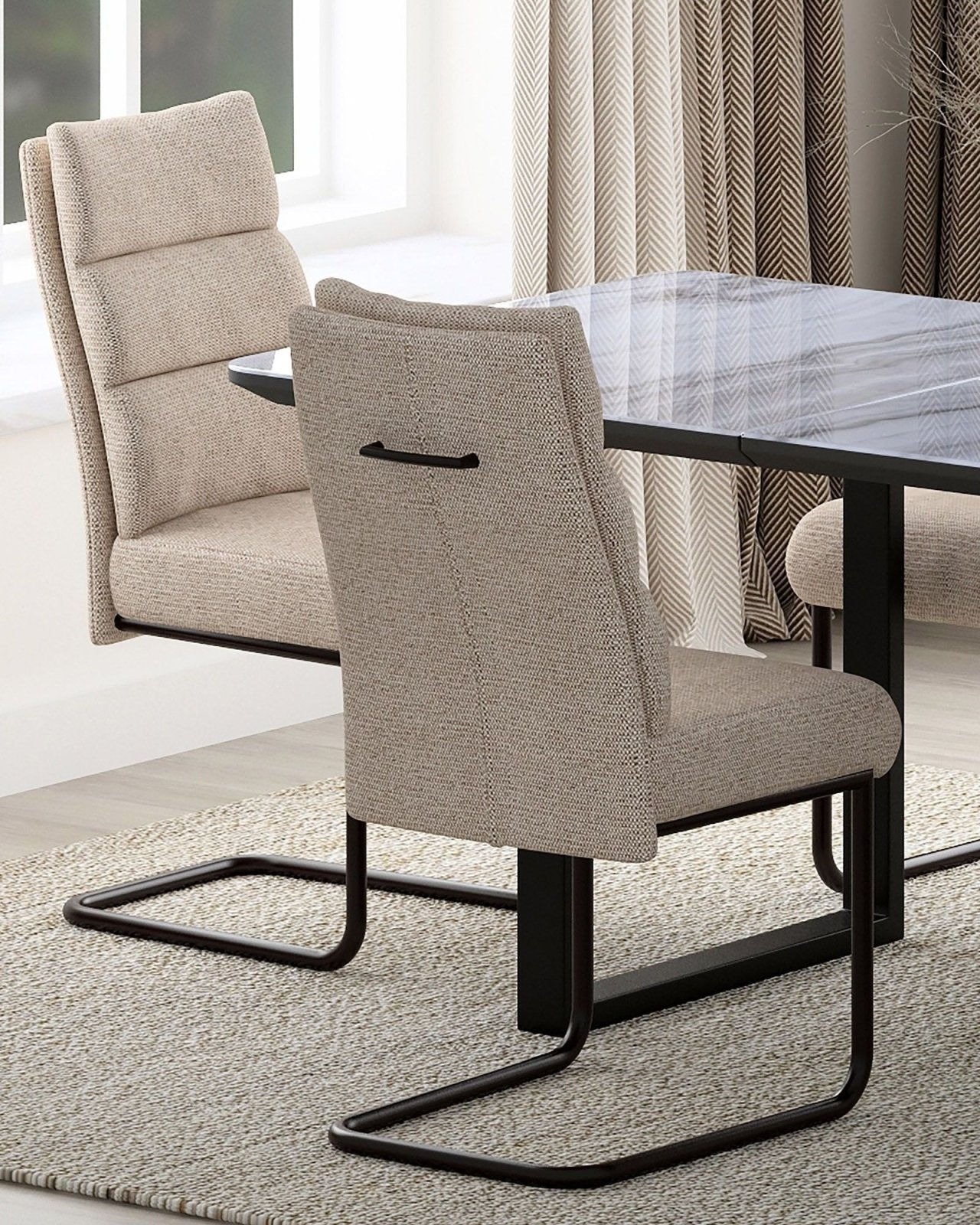 BRODI CHAIR SET OF 2 - BEIGE | Stonewaters