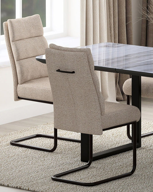 BRODI CHAIR SET OF 2 - BEIGE | Stonewaters