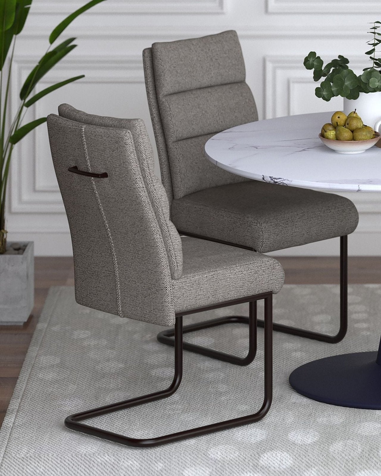 BRODI CHAIR SET OF 2 - CHARCOAL | Stonewaters