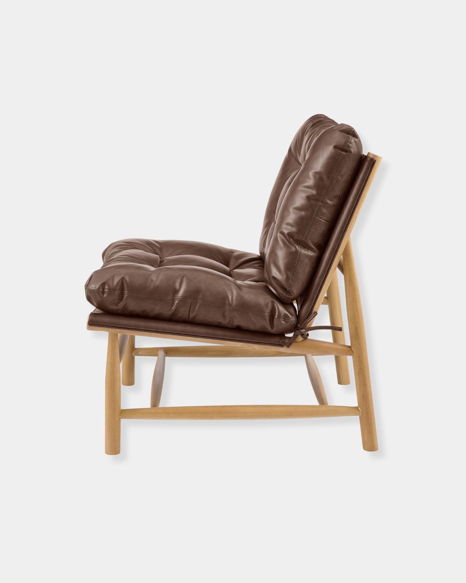 OSWALD TUFTED ACCENT CHAIR - CASA BROWN