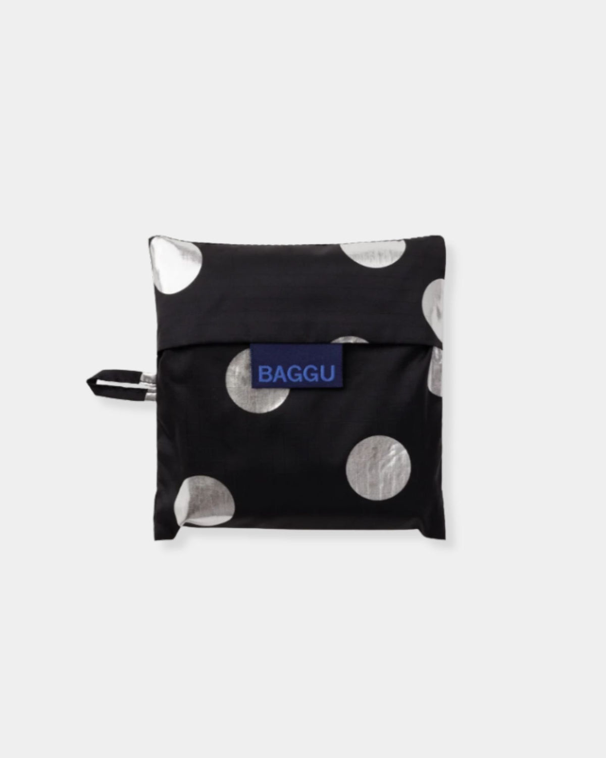STANDARD BAGGU - SILVER METALLIC POLKA DOT