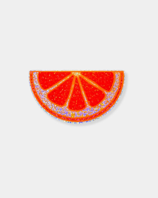 GLITTER GRAPEFRUIT SILCE STICKER